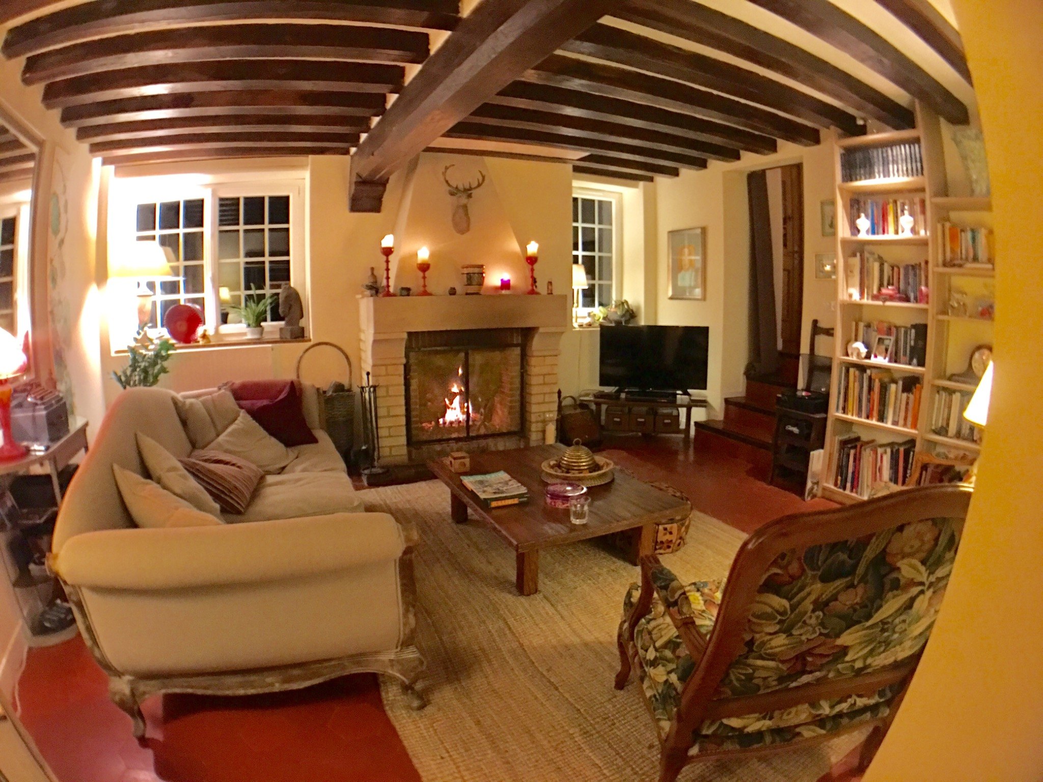 The living room at Maison Renoux